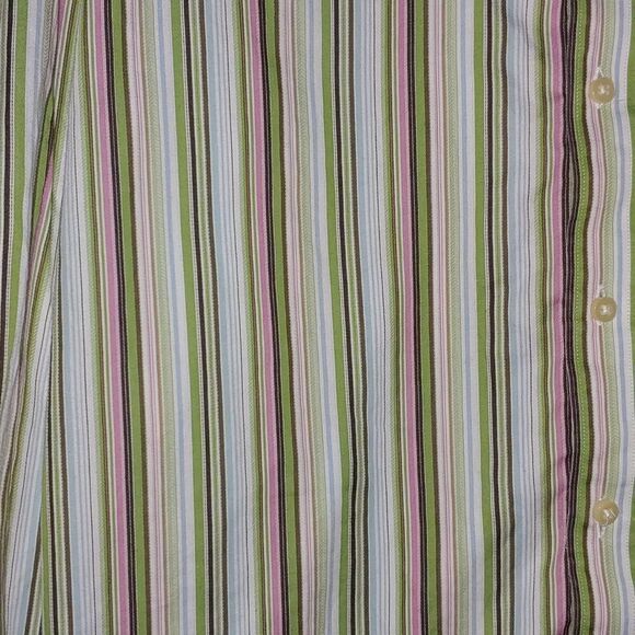 Thomas Dean  button down striped shirt Sz M - Picture 4 of 5